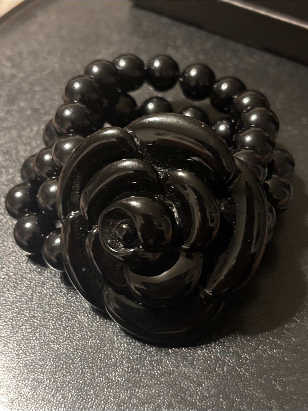 Elegant Black Floral Rose Bracelet - Women Jewelry Bracelets